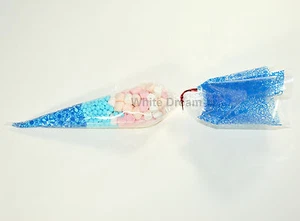 25 Sacchetti Cellophane Cono Qualità "Blu" Dolce | Festa Regalo | Bomboniera Violoncello 18x37cm - Foto 1 di 1