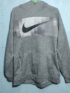 Nike Therma Men's Fleece Pullover Training Hoodie Large Large Grey Black.    C19 - Picture 1 of 9