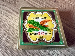 VINTAGE ROGER GALLET BOXED SOAP FOUGERE 25G 0.9OZ - Picture 1 of 4
