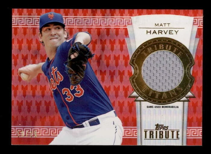 Camiseta usada roja rara Matt Harvey 2014 Topps Tribute Titans #10/10 BF8564 Foto 1 de 1