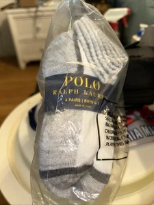 Polo Ralph Lauren kleine Jungen farbblockierte Viertel tief geschnittene Socken 6 Stück Größe 4 - 7 - Bild 1 von 4