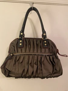Bolso de hombro MZ Wallace plisado Bea marrón Bedford de nailon - Imagen 1 de 8