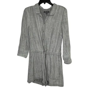 Level 99 Gray Linen Blend Women's Romper Outfit Size XS - Picture 1 of 10