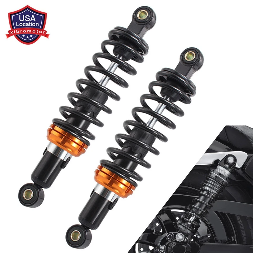 Par de suspensión amortiguador trasero moto 11" 280mm apto para moto cross honda Foto 1 de 4