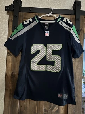 Camiseta Nike On Field Seattle Seahawks Richard Sherman #25 Juvenil Pequeña Super Bowl Foto 1 de 4