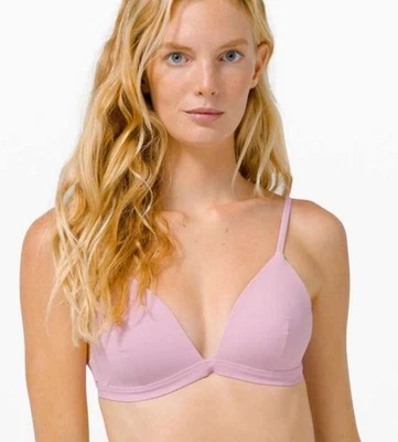 Top de natación Lululemon Deep Sea rosa suave talla 2 copa A/B raro W2BTYS Foto 1 de 4