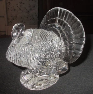 Vintage Waterford Crystal Thanksgiving TURKEY 4 1/2" Sculpture Figurine Ireland - Picture 1 of 6