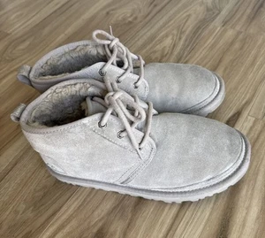 Ugg Neumel Gray Suede Wool lined Chukka Boots Men's Size 8 model # 3236 - Picture 1 of 12