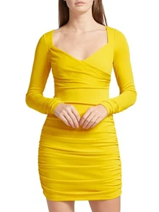 Cinq a Sept Miah gerafftes Minikleid Gr. 8 Ananas - Bild 1 von 2