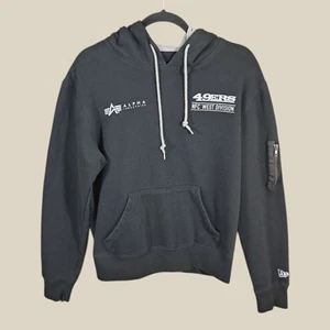 Alpha industries Hoodie San Francisco 49ers Medium Black Pullover Sweatshirt - Picture 1 of 13