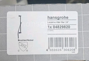 Hansgrohe Locarno 26-5/8" barra scorrevole da parete 63" tubo nichel spazzolato - Foto 1 di 1