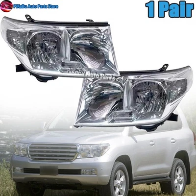 Left Right Headlights For Toyota Land Cruiser FJ200 2007 -2015 Front Head Lamp - Image 1 of 4