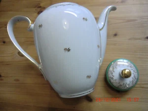 Alte Serie Hutschenreuther Kaffeekanne Rosenbordüre auch als Blumenvase - Bild 1 von 6