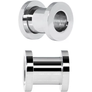 Surgical Steel 316l Screw-on Fit Gauges/plugs/Tunnels (1 Pair) (B/5/3/68) - Picture 1 of 4