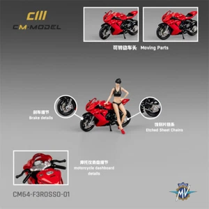 CM MODEL 1:64 MV Agusta F3Rosso rot mit Showgirl MV F3Rosoo - Bild 1 von 5