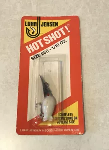 Vintage Luhr Jensen Pre Rapala Hot Shot 50 COP CAR WHITE BLACK HEAD Lure NEW - Picture 1 of 6