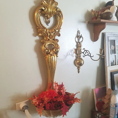 Large Ladle Wall Spoon 1972  Home Interior Homco Syroco No Flowers As Is Cover