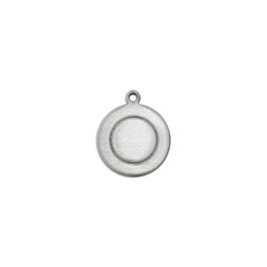 ImpressArt Border Circle w/ Ring, 1/2", Aluminum, Premium Metal Stamping Blanks - Picture 1 of 2