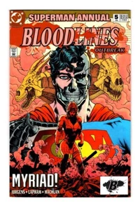 SUPERMAN ANNUAL 5 (VF+ 8.5) 1993 BLOODLINES STORYLINE / 1st MYRIAD / CYBORG * - Picture 1 of 2