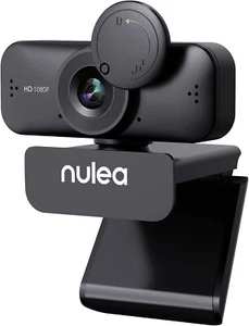 Nulea HD 1080P Webcam with Mic & Privacy Cover for PC/Laptop & for Video Calling - Photo 1/6