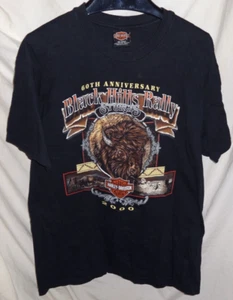 T-shirt vintage Harley Davidson Sturgis Black Hills Rally uomo grande bisonte USA - Foto 1 di 3