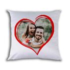 Personalised SOFT CREAM Heart Love Photo Photo filled Cushion Valentines Gift