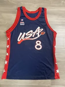 SCOTTIE PIPPEN Vtg 90s 1996 USA Dream Team Olympic CHAMPION Jersey bulls Sz 42 - Picture 1 of 8