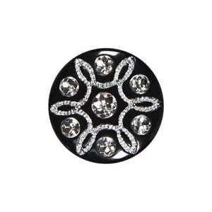Glänzender Diamant Schaft schwarz Knöpfe verschiedene Größen Basteln Stricken, Kleidungsstücke - Bild 1 von 1
