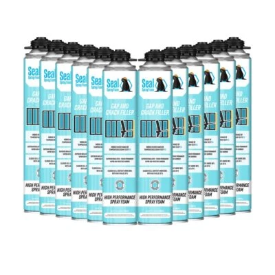 SEAL SPRAY FOAM Seal Spray Gap & Crack Filler High Performance Spray Foam - Pack of 12/24oz Cans