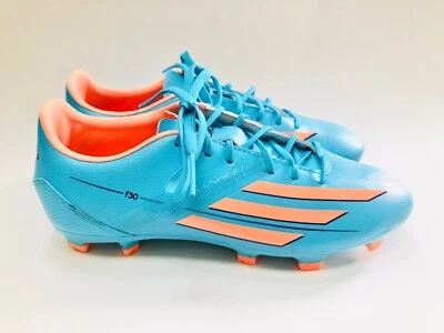 ADIDAS Womens Football Soccer Cleats Shoes Size 5.5 F30 Performance Blue Oranges - Image 1 of 4