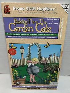 PEEKING THROUGH GARDEN GATE Borders Frames Images Cards Provo Craft HugWare CD 4 - Photo 1/2