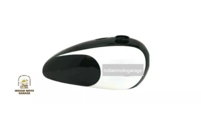 APTO PARA TANQUE DE GASOLINA TRIUMPH T140 ACERO BLANCO Y NEGRO Foto 1 de 4