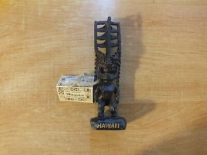 Tiki Hawaiian AKUA KA’ AI Carved Tike Man 6.5” NWT - Picture 1 of 12