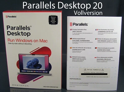 Parallels Desktop 20 für Mac Box Vollversion 1 Jahr DE/EN/IT/ES/FR OVP NEU - Bild 1 von 4