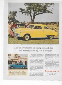 1947  STUDEBAKER CHAMPION REGAL DeLUXE & TIME COVER- JERUSALAEM  AD --  - Picture 1 of 2