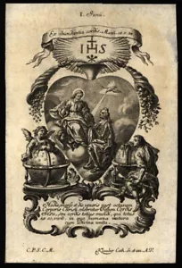 santino incisione 1700 ottava DEL CORPUS DOMINI-MEMENTO MORI klauber - Imagen 1 de 1