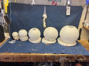 Lot of (26) 4" 8" 10" 12" Chinese Paper Lantern Wedding Party Decoration w/ LED - Picture 1 of 13