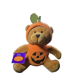 Hallmark Bear Pumpkin Halloween Plush Stuffed Animal 8.5" Tag Attached - Picture 1 of 12