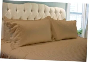 Moroccan Streak Duvet Cover 3 Piece 100% Egyptian Cotton with King Taupe - Picture 1 of 7