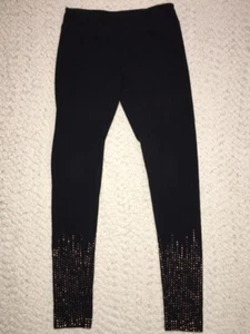 So Girls Yoga Legging Pants * 16 * Black * Gold Dots - Picture 1 of 4
