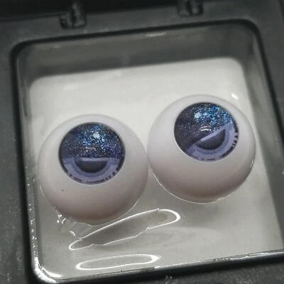 1/3 1/4 ojos Bjd 16 mm esclerótica iris 9 mm azul brillante plástico ojos de muñeca Foto 1 de 3