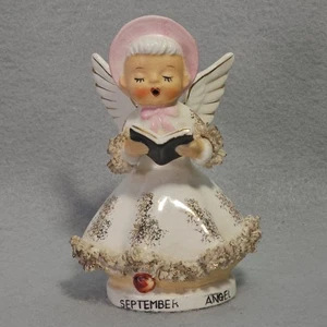 Vintage angel figurine Japan September angel reading book  - Picture 1 of 11