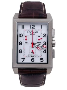 Orologio Locman Stealth R Crono 34x42mm 240WM/475 335 Pelle Scontatissimo Nuovo - Foto 1 di 8