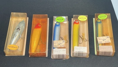 5 Vintage New in Package Heddon Rattlin' Fishing Lures Zara II Zara Spook 1980s - Image 1 of 4