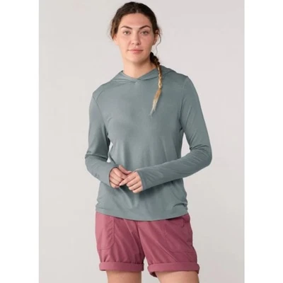 Free Fly 女式 Shade Performance 连帽衫 II UPF 50 长袖蓝蓝色 S 码 — 第 1/4 张图片