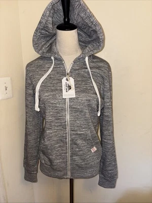 NWT Reflex Women’s Hoodie Sweatshirt Long Sleeve Front Zip Gray Heater Pockets L - Image 1 of 4