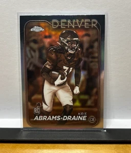 2024 Topps cromo fútbol americano refractor sepia #256 Kris Abrams-Draine radiocontrol Denver - Imagen 1 de 2