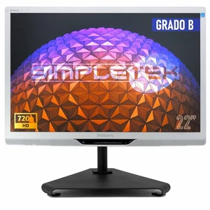 Monitor Screen LCD Display Philips 22 " 16:9 HD Multimedia DVI VGA Vesa Speaker - Picture 1 of 7