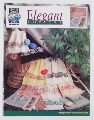 Libro de patrones True Colors #10002 1992 bordes elegantes punto de cruz contado Foto 1 de 4