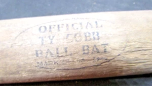 Vintage 1909 TY COBB Baseball Bat - Made in the USA - Picture 1 of 8